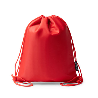 Stamina Croker children's rope cooler backpack in red, ready for logo printing