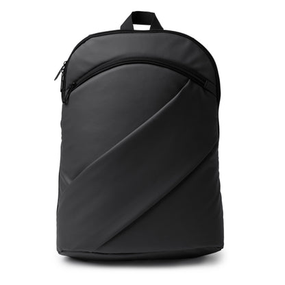 Stamina Liam PU leather backpack in black, ready for logo printing