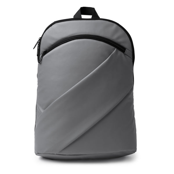 Stamina Liam PU leather backpack in grey, ready for logo printing