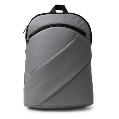 Stamina Liam PU leather backpack in grey, ready for logo printing