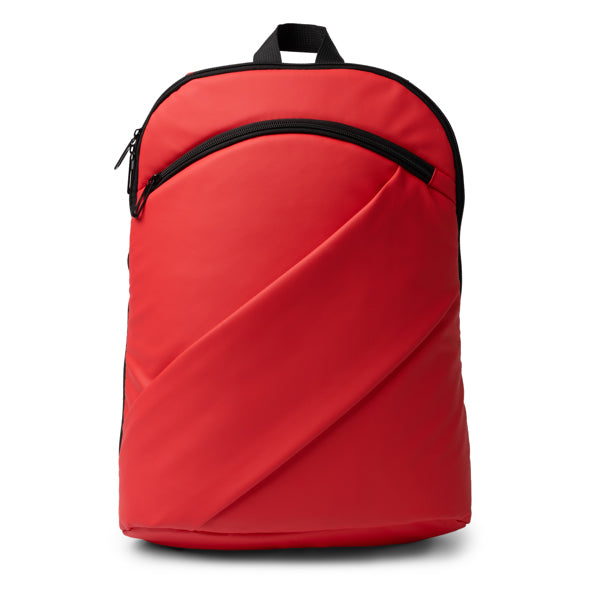 Stamina Liam PU leather backpack in red, ready for logo printing