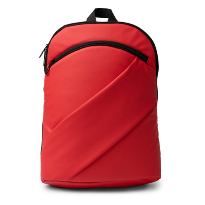 Stamina Liam PU leather backpack in red, ready for logo printing