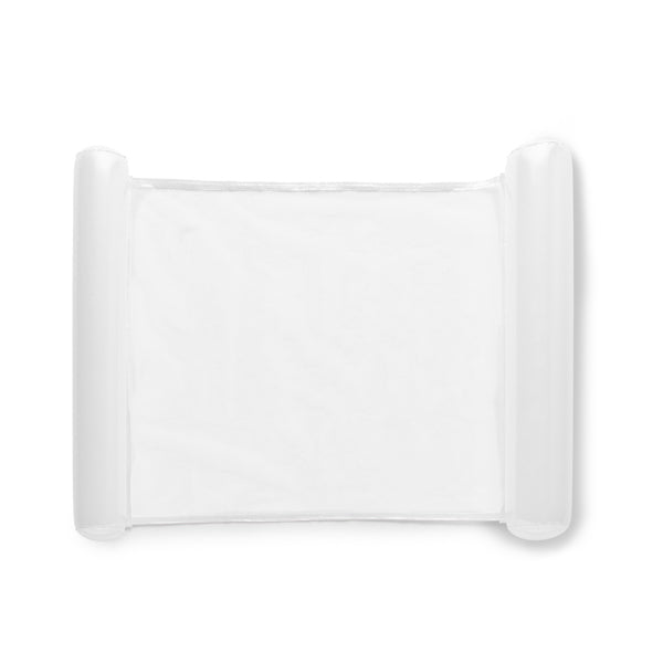Stamina Lanai mat with mesh and inflatable ends in white, ready for logo printing