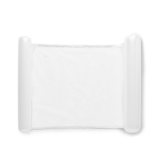 Stamina Lanai mat with mesh and inflatable ends in white, ready for logo printing