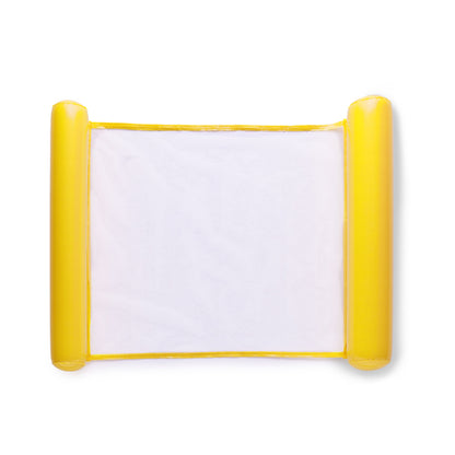 Stamina Lanai mat with mesh and inflatable ends in yellow, ready for logo printing