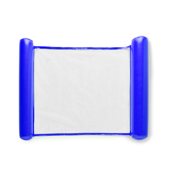 Stamina Lanai mat with mesh and inflatable ends in royal blue, ready for logo printing