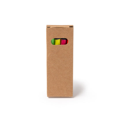 Stamina Marga set of 4 fluorescent colour pencils in beige, ready for logo printing