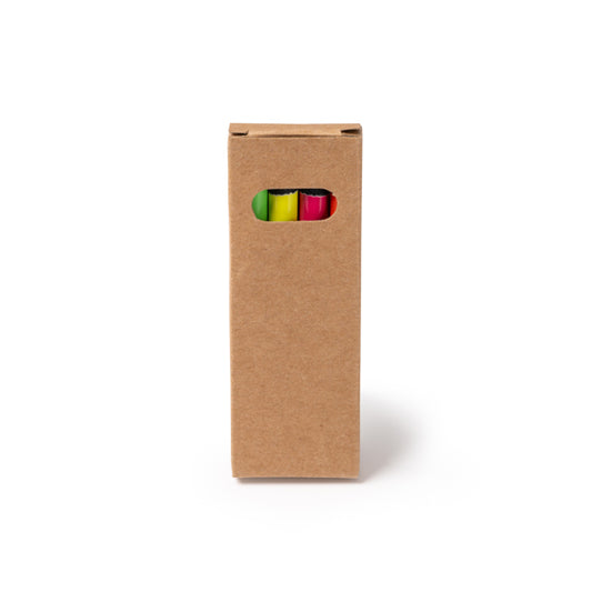 Stamina Marga set of 4 fluorescent colour pencils in beige, ready for logo printing