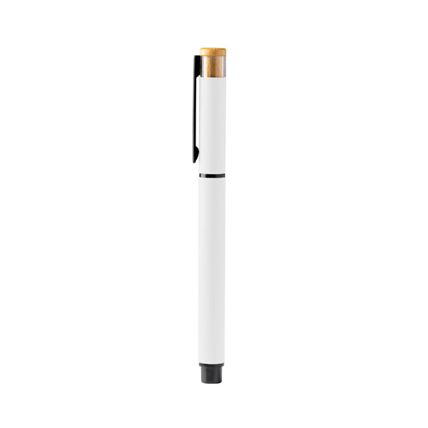 Stamina Lindberg recycled aluminium ball pen in white, ready for logo printing