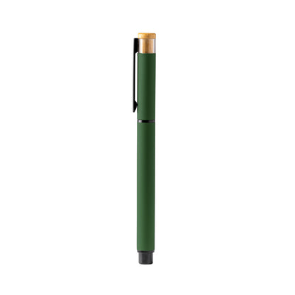 Stamina Lindberg recycled aluminium ball pen in dark green, ready for logo printing