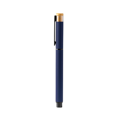 Stamina Lindberg recycled aluminium ball pen in navy blue, ready for logo printing