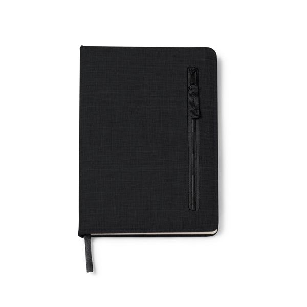 Stamina Kinon RPET notebook A5 in black, ready for logo printing