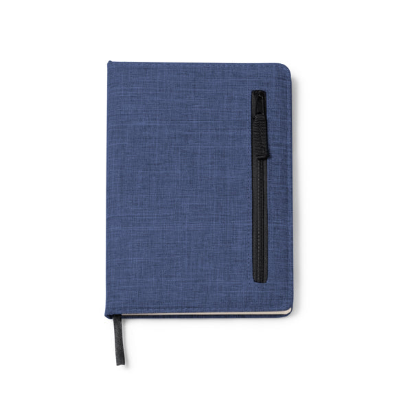 Stamina Kinon RPET notebook A5 in heather denim, ready for logo printing