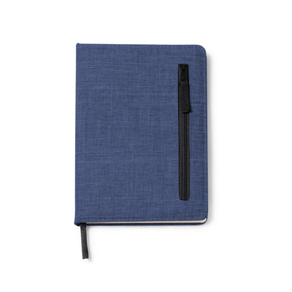 Stamina Kinon RPET notebook A5 in heather denim, ready for logo printing