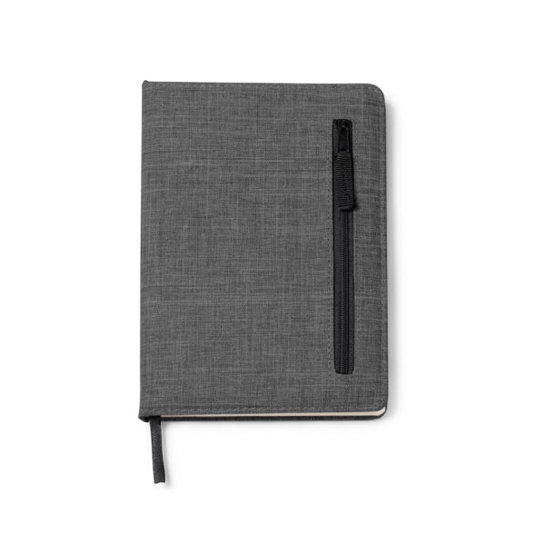 Stamina Kinon RPET notebook A5 in heather grey, ready for logo printing