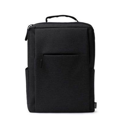 Stamina Bruson RPET backpack in black, ready for logo printing