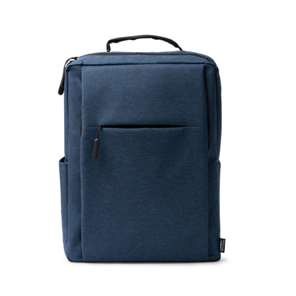 Stamina Bruson RPET backpack in heather denim, ready for logo printing