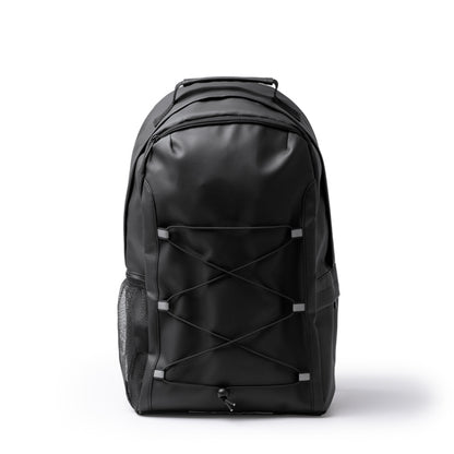 Stamina Kansas PU leather backpack in black, ready for logo printing