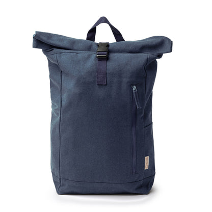 Stamina Teko recycled cotton backpack in navy blue, ready for logo printing