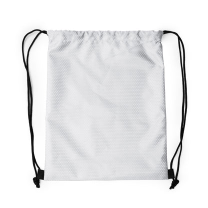 Stamina Creek 600D ripstop polyester rope backpack in white, ready for logo printing