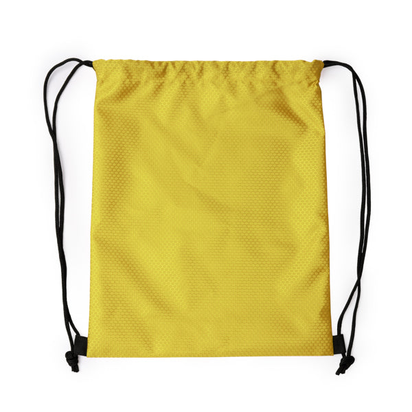 Stamina Creek 600D ripstop polyester rope backpack in yellow, ready for logo printing