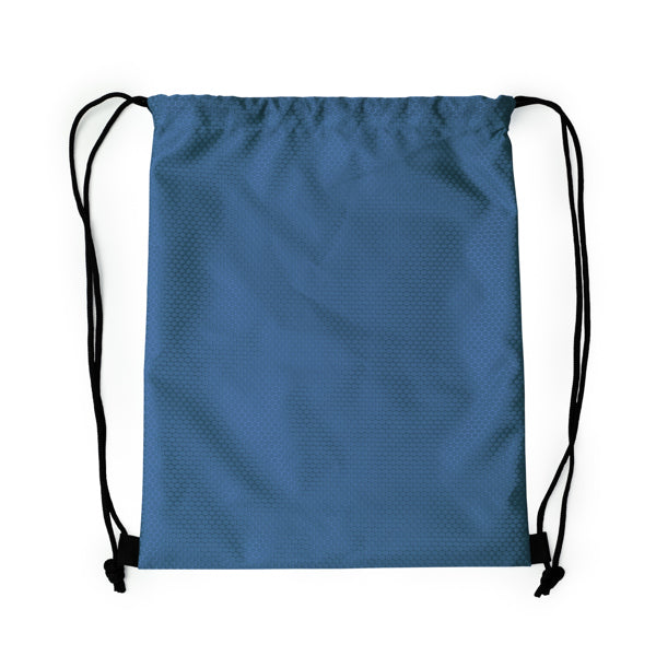 Stamina Creek 600D ripstop polyester rope backpack in navy blue, ready for logo printing