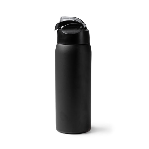 Stamina Pensil recycled stainless steel vacuum flask in black, ready for laser engraving