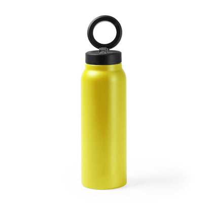 Stamina Heydud recycled stainless steel vacuum flask in yellow, ready for laser engraving