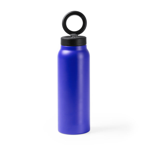 Stamina Heydud recycled stainless steel vacuum flask in royal blue, ready for laser engraving