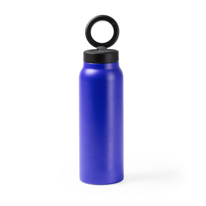 Stamina Heydud recycled stainless steel vacuum flask in royal blue, ready for laser engraving