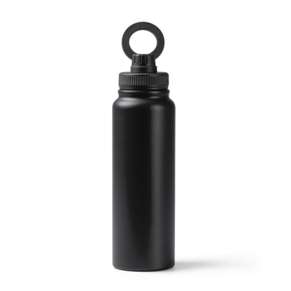 Stamina Heyman recycled stainless steel vacuum flask in black, ready for laser engraving
