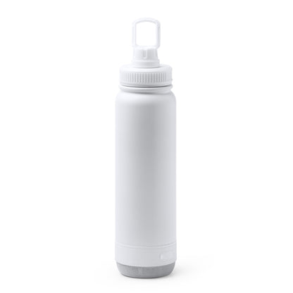 Stamina Nufrik double-walled stainless steel vacuum flask in white, ready for laser engraving