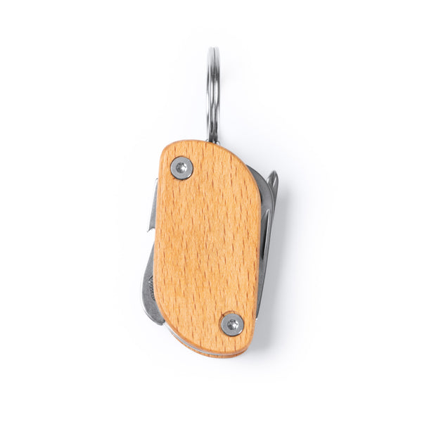 Stamina Caravel multi-tools with wooden body in beige, ready for laser engraving