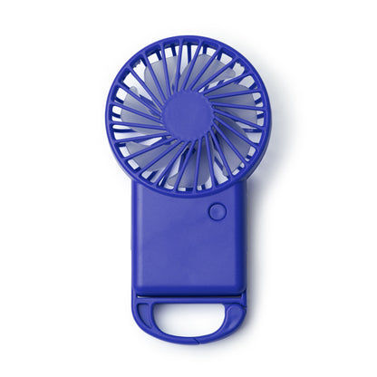 Stamina Giza recycled ABS hand fan in royal blue, ready for logo printing
