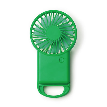 Stamina Giza recycled ABS hand fan in fern green, ready for logo printing