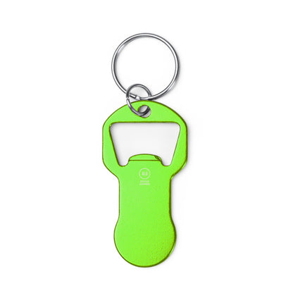 Stamina Tagan recycled aluminium keyring in fern green, ready for laser engraving