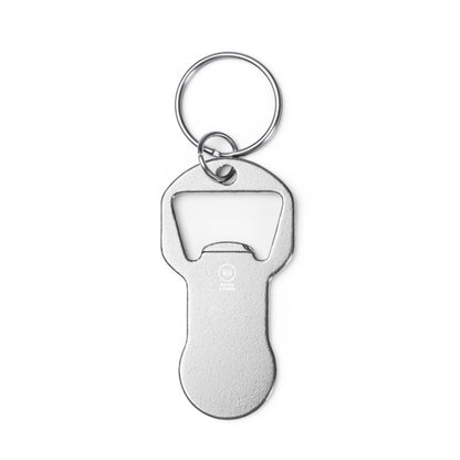 Stamina Tagan recycled aluminium keyring in silver, ready for laser engraving