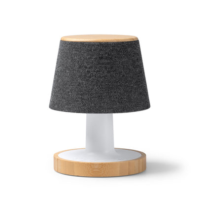 Stamina Tremens recycled polyester (RPET) Bluetooth speaker in heather grey, ready for laser engraving