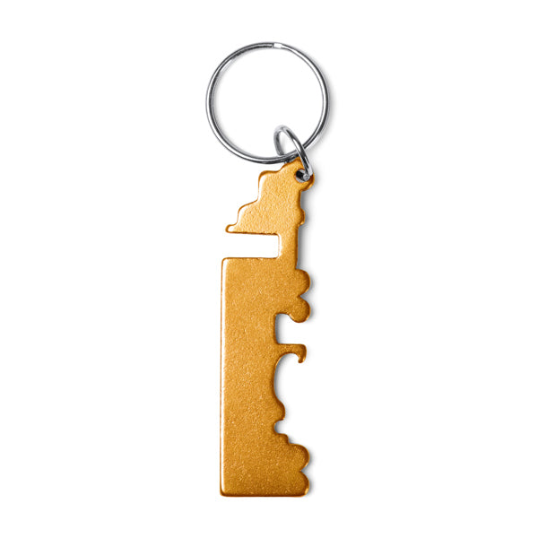 Stamina Brebel recycled aluminium keyring in orange, ready for laser engraving