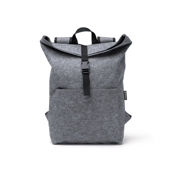 Stamina Taipei recycled felt backpack in grey, ready for logo printing