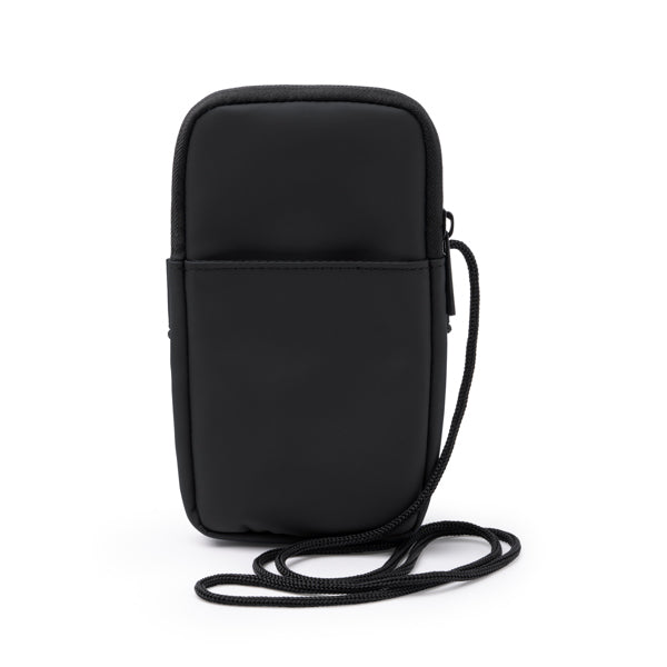 Stamina Seul PU leather phone holder in black, ready for logo printing