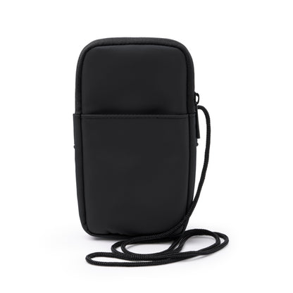Stamina Seul PU leather phone holder in black, ready for logo printing