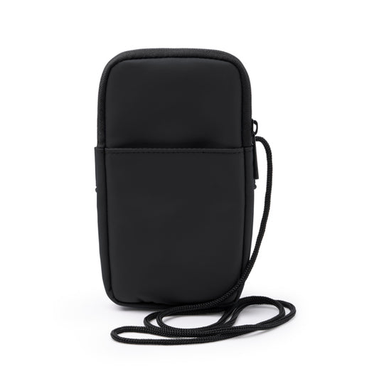 Stamina Seul PU leather phone holder in black, ready for logo printing