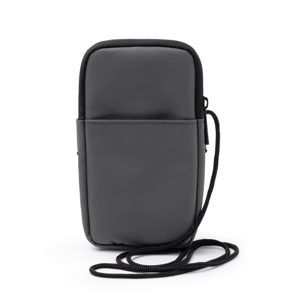 Stamina Seul PU leather phone holder in grey, ready for logo printing
