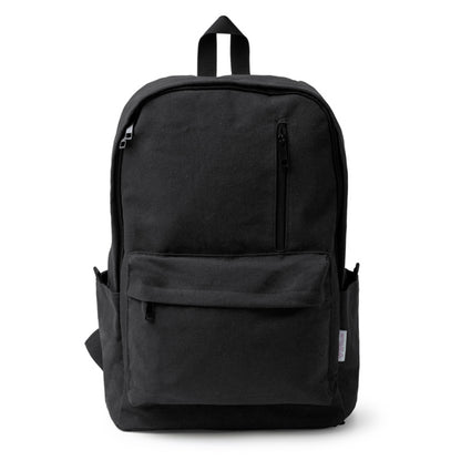 Stamina Hudson recycled cotton backpack in black, ready for logo printing