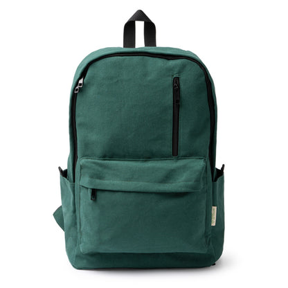 Stamina Hudson recycled cotton backpack in dark green, ready for logo printing