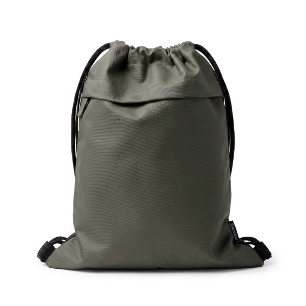 Stamina Empire PU leather and polyester rope backpack in dark green, ready for logo printing
