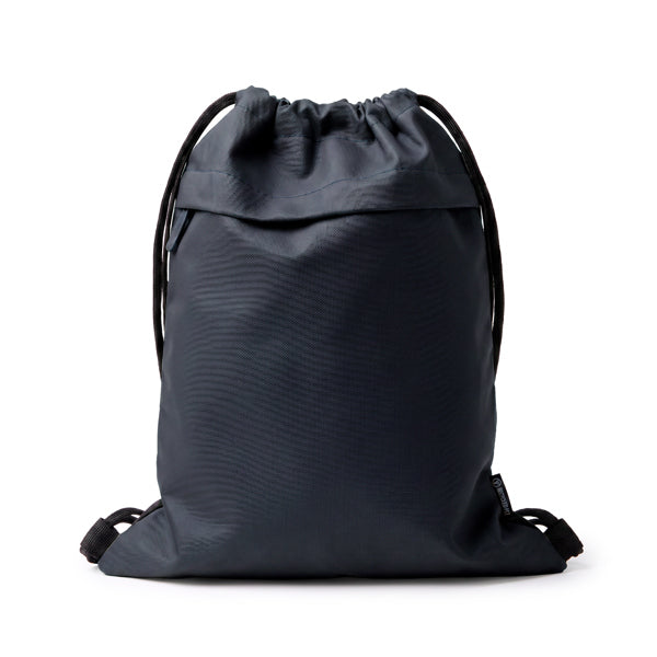 Stamina Empire PU leather and polyester rope backpack in navy blue, ready for logo printing