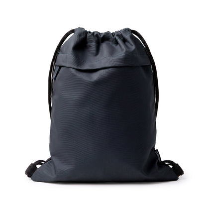 Stamina Empire PU leather and polyester rope backpack in navy blue, ready for logo printing