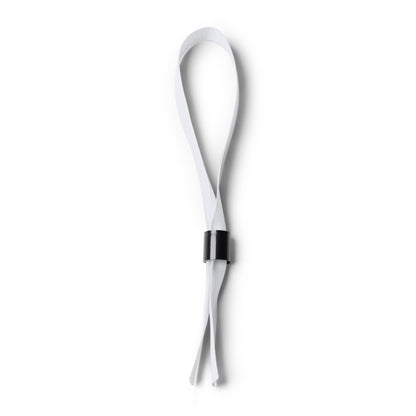 Stamina Rave adjustable polyester bracelet in white, ready for logo printing